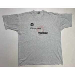 VINTAGE GE Aircraft Engines Greenwich T-shirt Men XL 90s Single Stitch